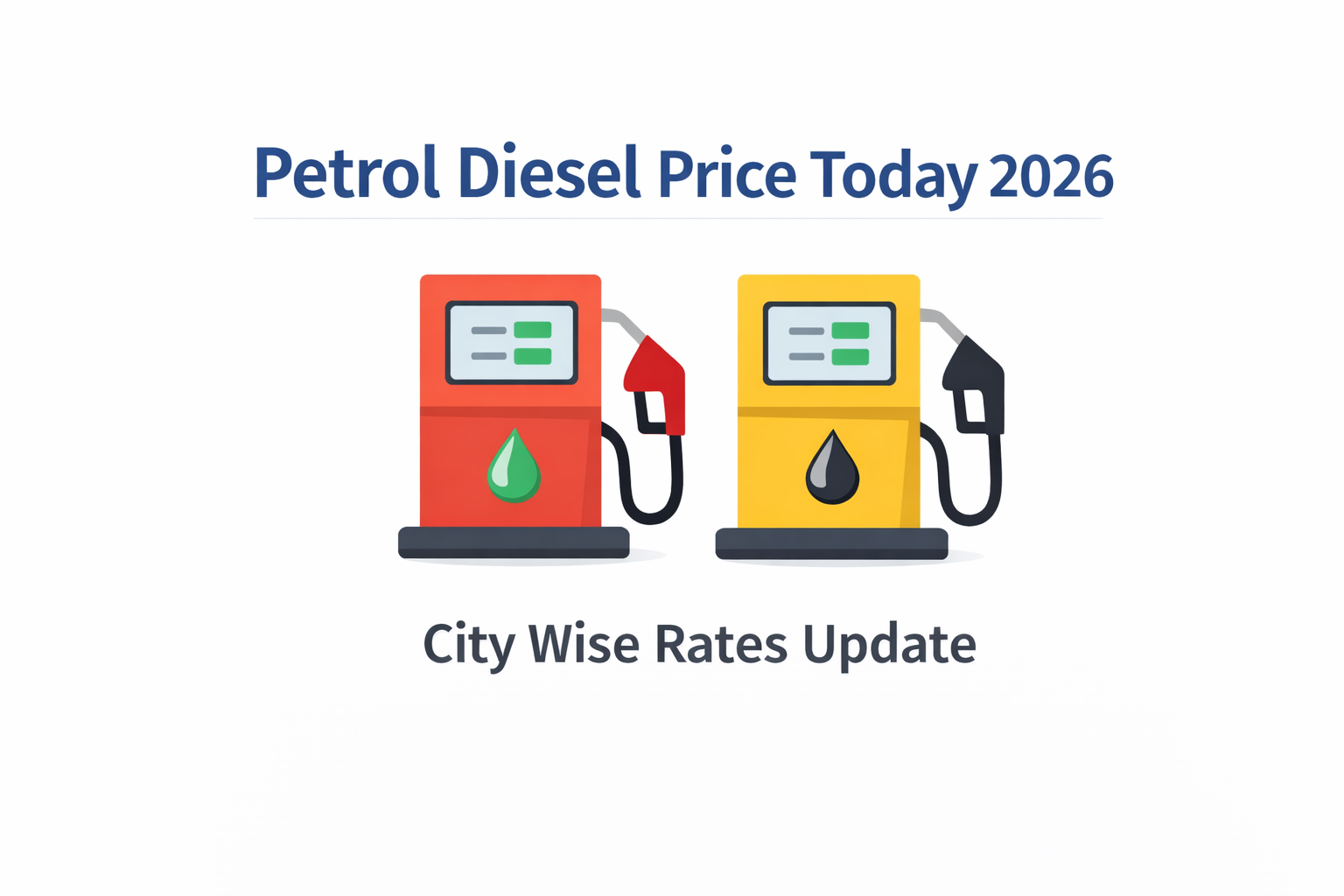 Petrol Diesel Price Today 2026 City Wise Rates Update
