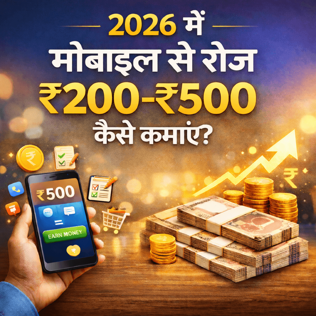मोबाइल से रोज ₹200–₹500 कैसे कमाएं